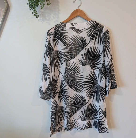 Tommy Bahama Palm Print Swim Cover Up Size Small - Picture 6 of 10